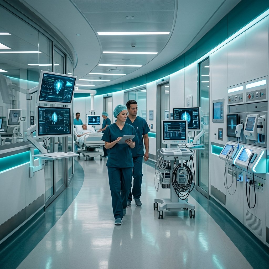 Modern Hospital Corridor